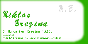 miklos brezina business card